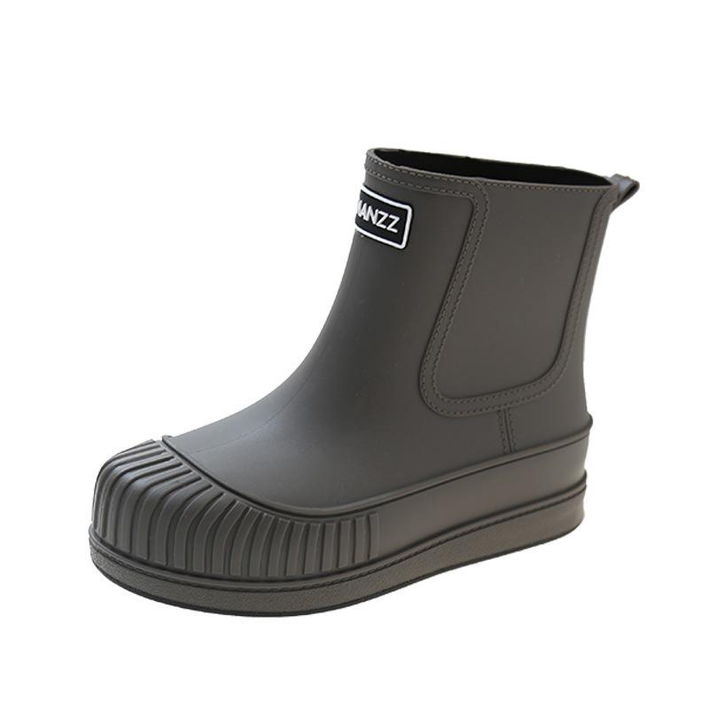 Fashion bundle rain shoes women's low tube rain boots four seasons wear work shoes car wash waterproof non-slip comfortable rubber shoes