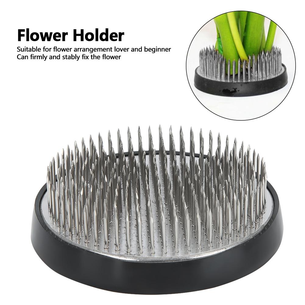 Japanese Style Round Kenzan Flower Arrangement Holder Needle Arranging Tool AccessoriesStainless