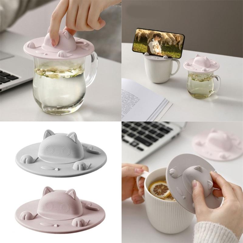 Food Grade Silicone  Mug Lid Effective Dustproof  Proof Cover For Coffee  Cups