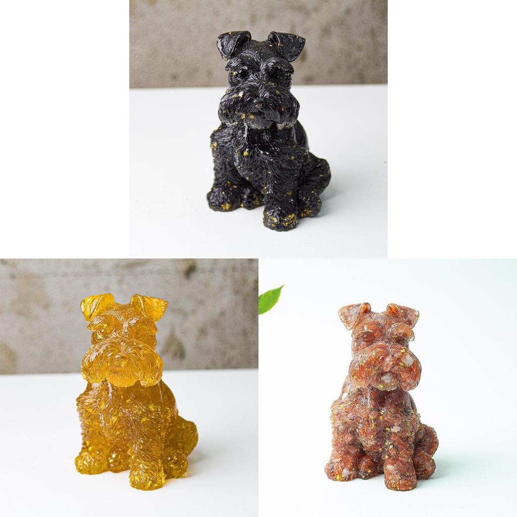 Crystal Obsidian Yellow Quartz Snow Snautery Dog Figurine For Home Decor And Gift Giving