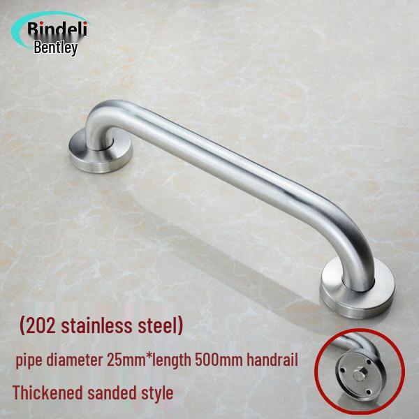 Stainless Steel 304 Non-Slip Bathroom Safety Handrail for Bathtub, Toilet, and Staircase