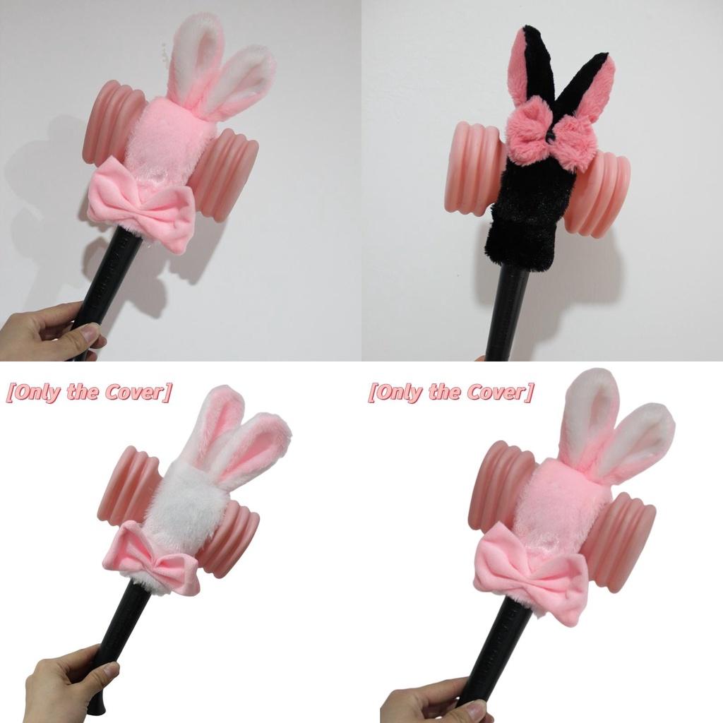 Koreański Różowy Podpórka Światło Pokrowiec Pluszowe Otoczenie Lisa Świecący Patyk Czarny