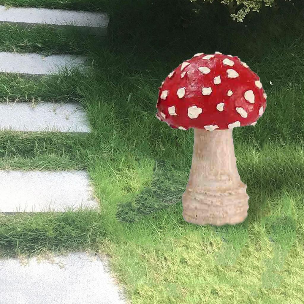 Cute Mushroom Figure, Statue, Waterproof, , Mini Colorful Creative W/ Base Figurine for