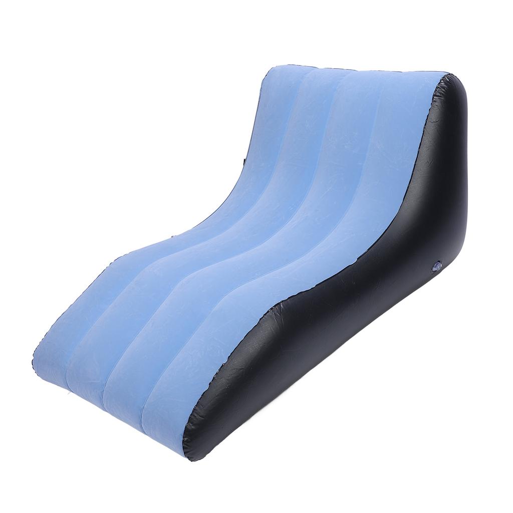 Inflatable Sofa Chair PVC Flocked Inflatable Chair Blow Up Couch for Living Rooms Camping Trips Travel