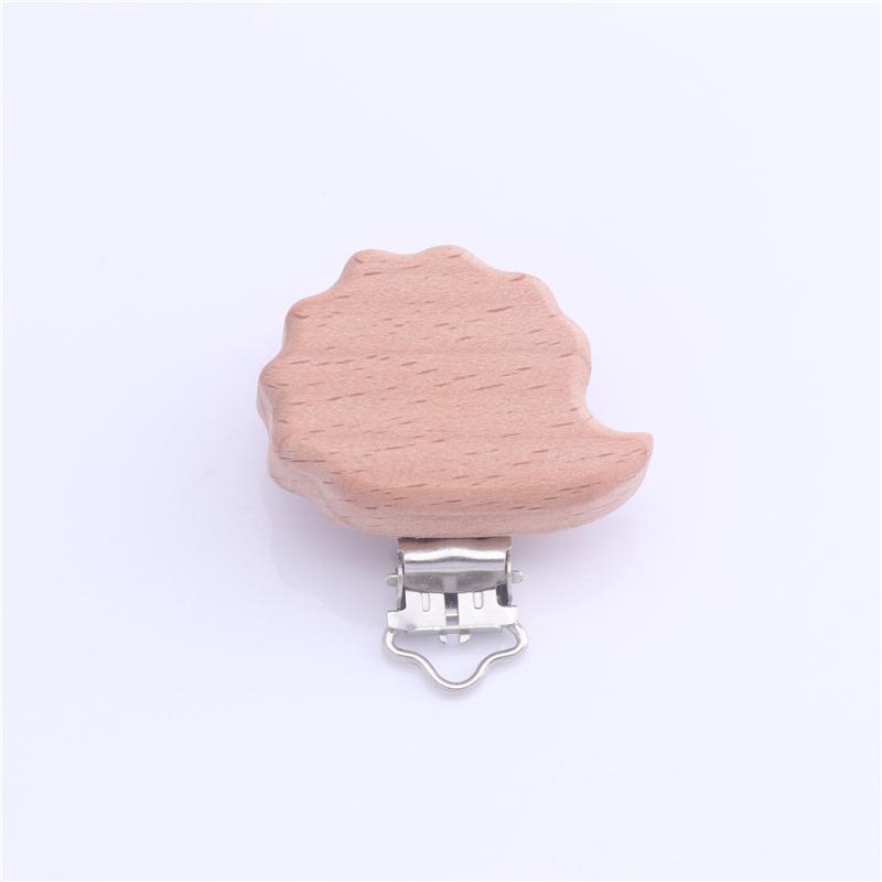 1Pcs Cute Animal Style Wood Natural Pacifier Chain Anti-Drop Beech Wood Dummy Clip DIY Essential Nipple Chain Accessories