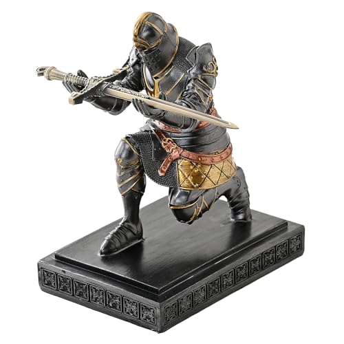 HDMbigmi King's Guard Knight Pen Holder, Pen Stand, Desk Organizer and Accessories, Resin Pencil Holder, Gift, Great for Office or Home Desk Organizer