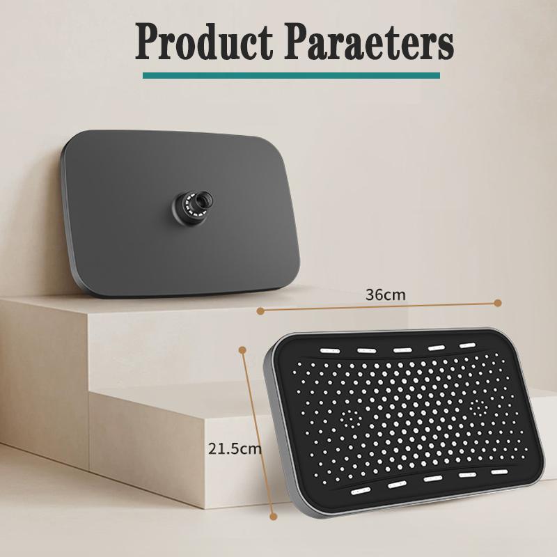 36CM Ultra Big Panel Large Flow Supercharge Ceiling Mounted Shower Head 360 Rotation Abs Thicken High Pressure Bathroom Shower