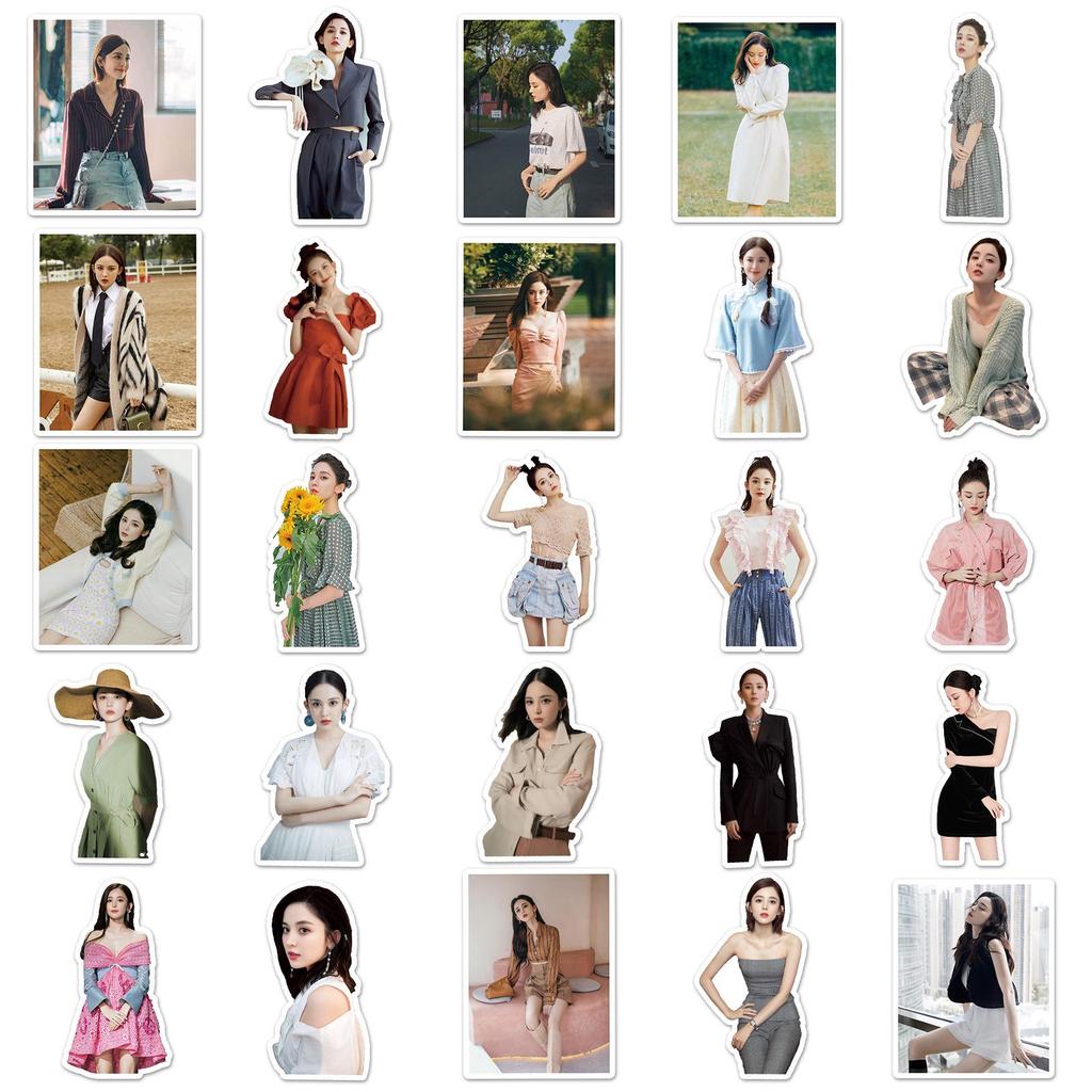 50 Gulina Zha Trendy Star Hand-Painted Stickers for Notebooks, Planners, Suitcases, and More