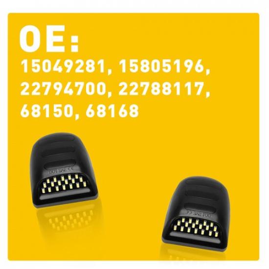 2PCS Red Tube LED License Plate Lights For Chevy Silverado GMC Sierra 1500 2500