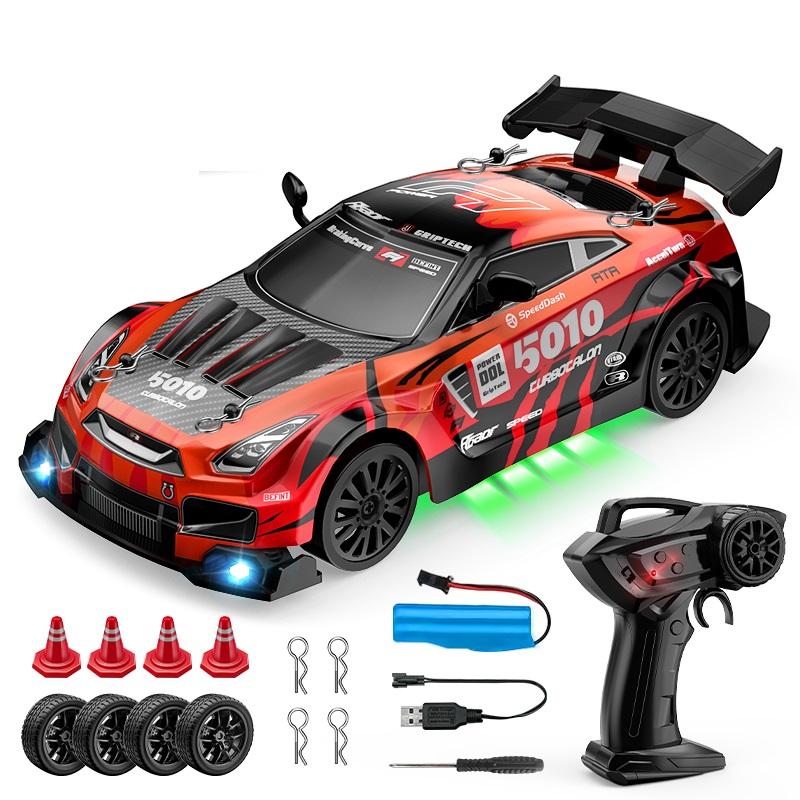 4WD RC Drift Car 1:24 2.4GHz Limited Edition - LED Lights Stunt Drift High-Speed Racing Car Boy Toy Gift