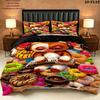 Gizmo Gremlins Pattern Bedding Quilt Set Quilt Cover Pillowcase Home Birthday Gift(1 * duvet cover + 2 * pillowcase, without core)