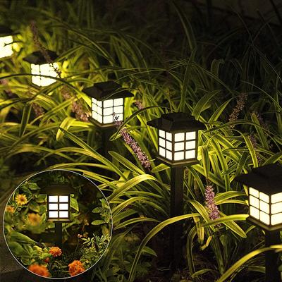 Mini-Solar-LED-Gartenleuchten, Edelstahl, für den Außenbereich, Solarstrom, Wegeleuchten, Hof, Auffahrt, Landschaftsleuchten