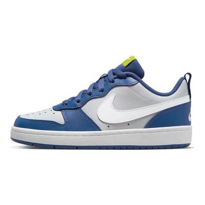 Court Borough Low 2 GS Grey Fog Mystic Navy Kids Sneakers Atomic-Green White BQ5448-016
