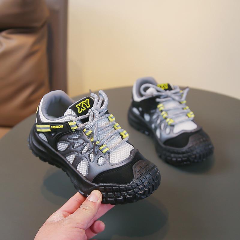 

Boys Sneakers2026Spring Collection Children s Mesh Dad Shoes, Breathable Running Shoes for Older Kids, Boys Student Shoes 26Inner Length16.5cm чёрный