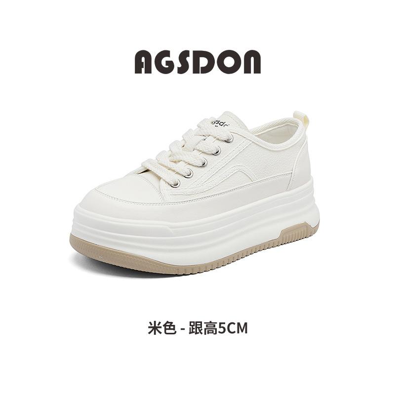

Augustine leather white shoes women s 2025 new spring college style sports casual shoes platform sole lightweight board shoes 35