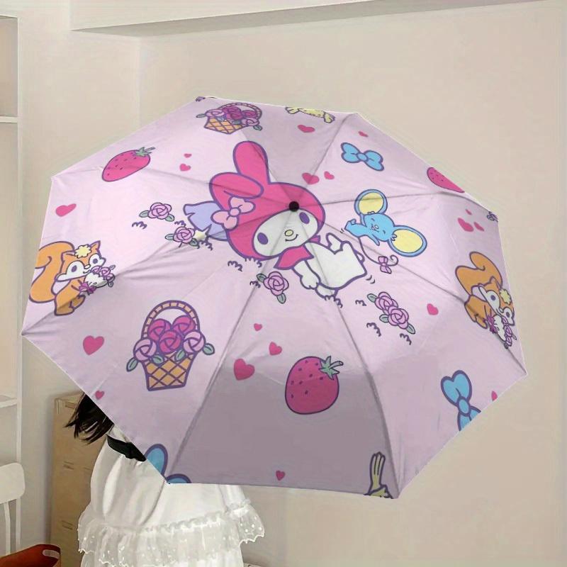 1pc My Melody Spring Basket Umbrella with Plastic Handle,Suitable for All Seasons Home Travel Outdoor UmbrellaSanlio524