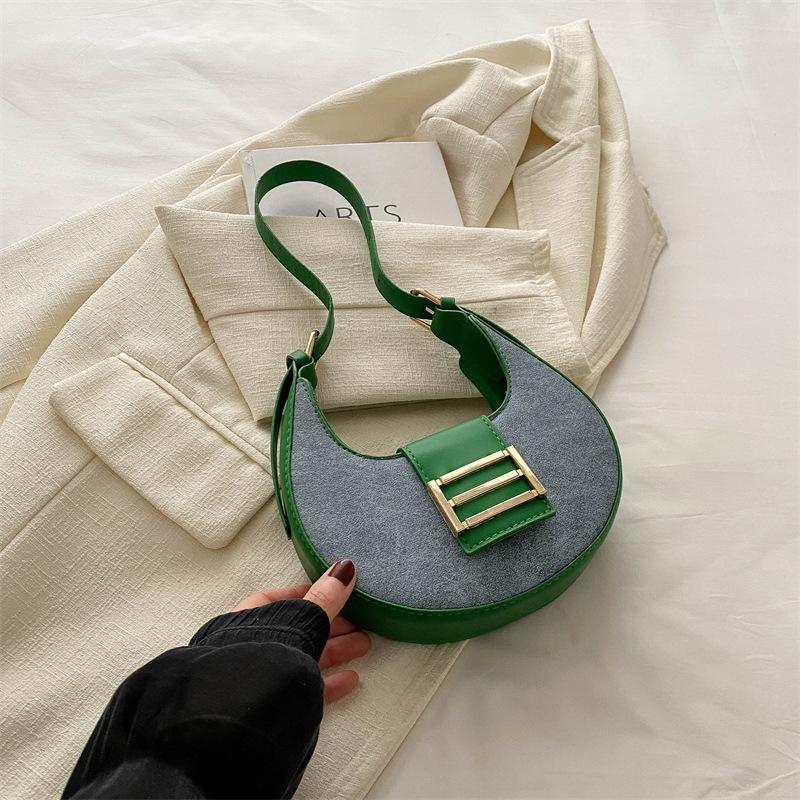 

Модные сумки для женщин на весну Простой новый стиль для женских сумок Модные сумки для подмышек Сумки-полумесяцы на одно плечо