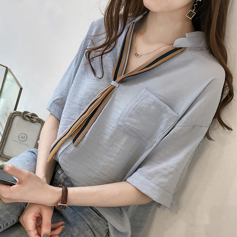 SURWENYUE Fashion Plus Size dametopper kontorarbeidsklær Bluseskjorte kortermede skjorter sommeroverdeler