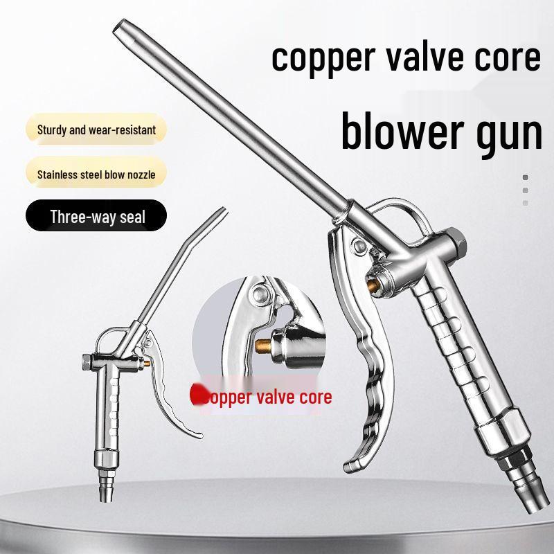 Stainless Steel Leak-Proof Dust Blowing Gun with Long Nozzle and Strong Blowing Force