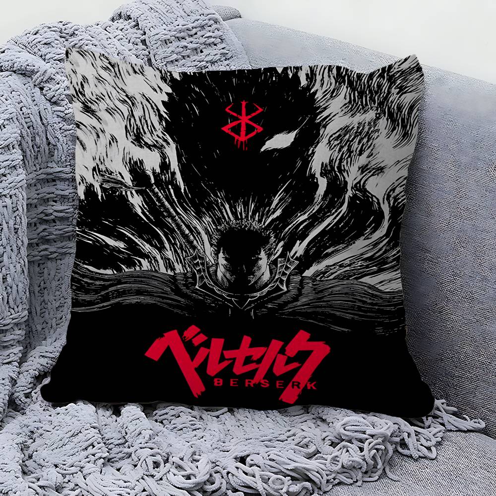 

Classical Japanese Anime BBerserk Vintage Pillow Cushion Cover Pillowcase Living Room Sofa Home Decor Customized 30X30cm