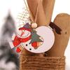 Wooden Holiday Hanging Ornaments Santa Angel Snowman Decoration For Christmas Party And Family Gathering