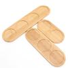 Mini Home Decor Holder Desktop Plate Kitchen Storage Display Tray Bamboo Tray