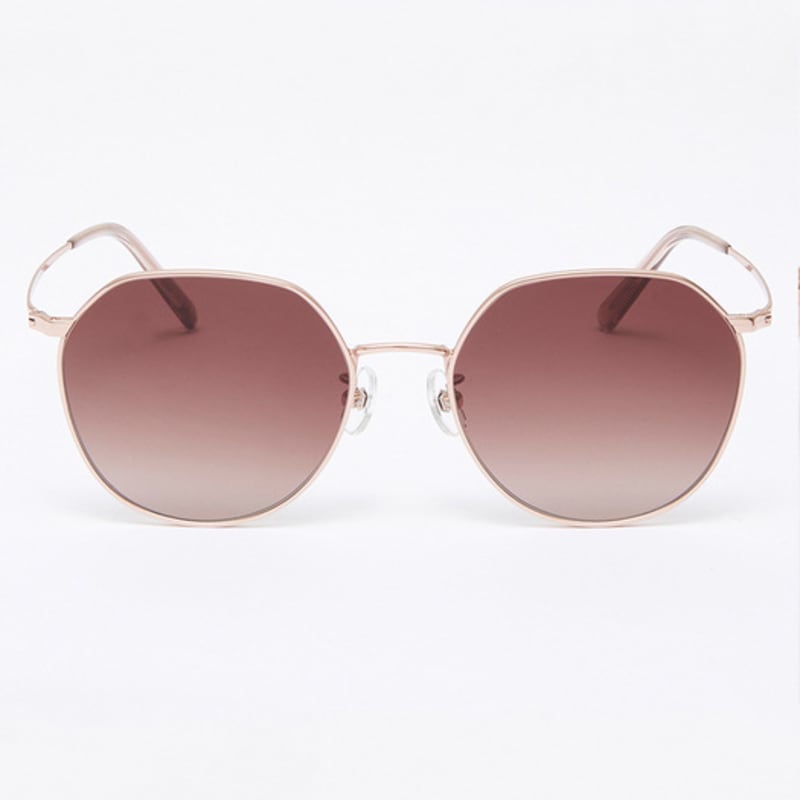 Aloeyewear [Air Titanium] AL2501 2424G Air Titanium Panto Rose Gold Sunglasses