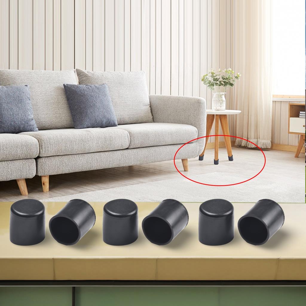 Black Chair Leg Cap Bottom Chair Leg Cap Round Rubber