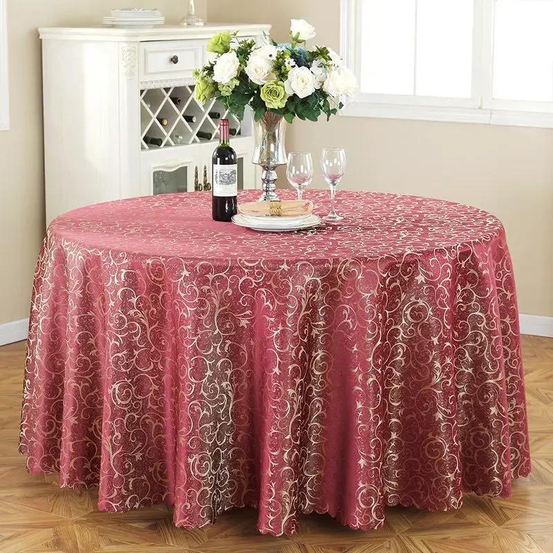 Large Round Table Covers Hotel Restaurant Tablecloth for Dining Stain-Resistant Durable Fabric Ideal for Banquets Home Decor