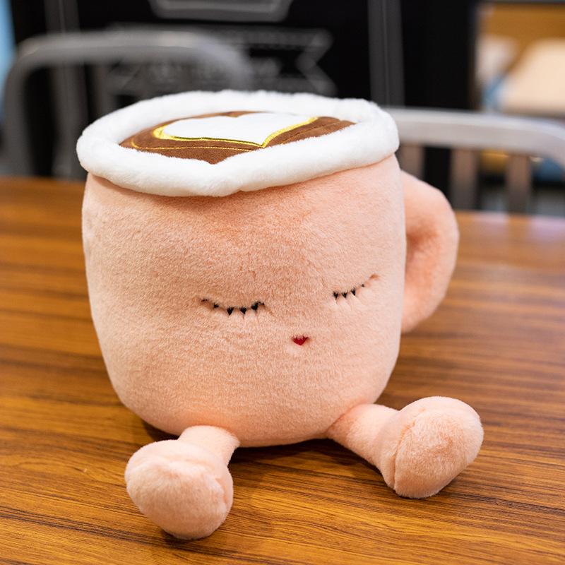 Zu 2030Cm Latte Art Coffee Cup Plush Toy Cute Home Kitchen Decor Matcha Flavor Drink Tea Soft Dolls