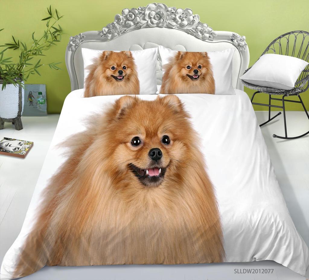 Animal Duvet Cover Sets with Pillowcase Pets Painting Microfiber Bedding Suit King Single Size Luxury Bedding Covers