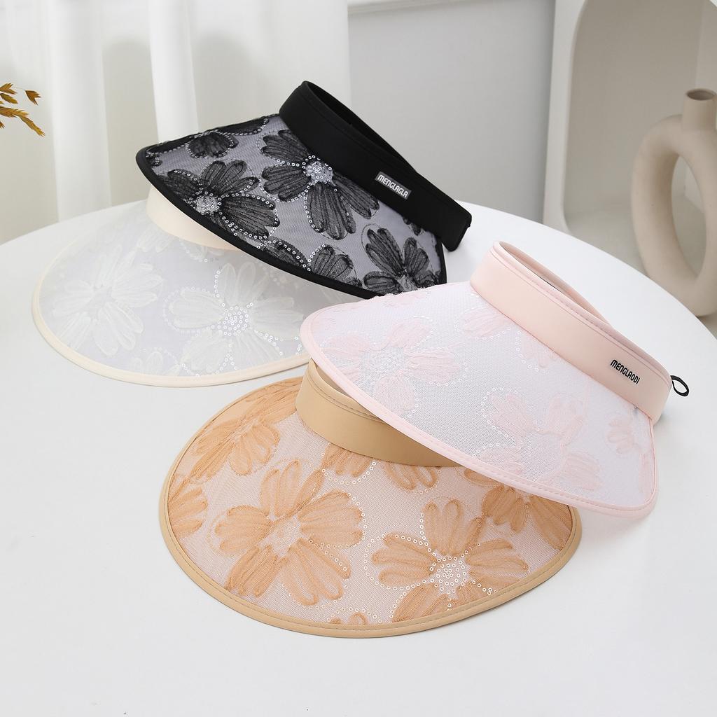 Plain Top Sun-Protection Hat For Women, Versatile Summer Casual Wide-Brim Sunshade Hat, Face-Hugging Small Outdoor Sun Hat