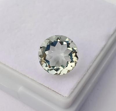 3.15 Karat En Kaliteli Çarpıcı Yeşil Ametist Yuvarlak Şekil Yüzük Yapımı Yönlü Taş 10x6 MM