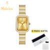 YaLaLuSi Luxury Bling Diamond Square Ladies Watch Multi Color Dial Roman Numeral Waterproof Female Gift Watch