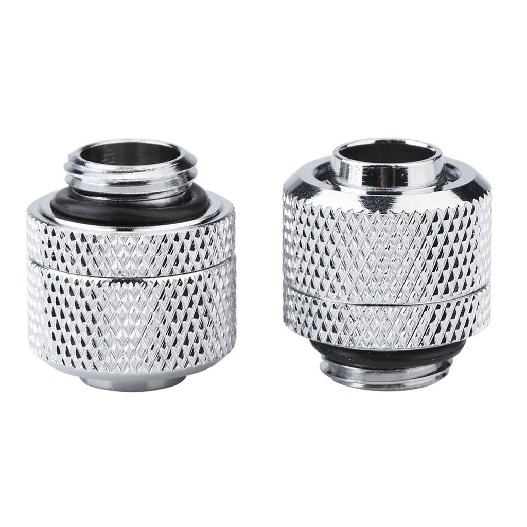 2 Stück G1/4 Wasserkühlung Fitting Gewinde Flexibler Schlauchverbinder Messing Zwei-Touch-Fitting für PC-Wasserkühlung