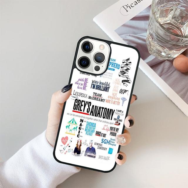 American TV Greys Anatomy Coque Shell For iPhone 17 Air 15 16 14 13 12 Pro Max 11 Pro Max Plus Phone Case Cover