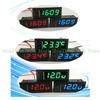 Adjustable Car Temperature Clock 12V 3 in 1 Thermometers Voltmeter Gauge Electronic Clock LED Digital Display LCD Screen