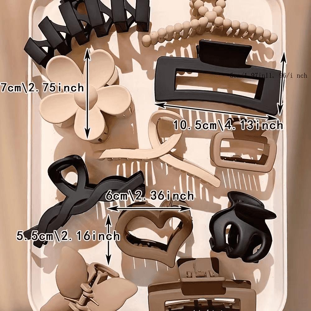Set Elegante de 11 Pinzas para el Cabello: Accesorios Versátiles para el Cabello para Peinados Elegantes 2025