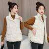 Daunenweste Damen Herbst Winter Neue Weste Stehkragen Kurze Weste Vielseitige Baumwollwattierte Weste Jacke
