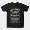 Men Black Print T-shirt Barrel Aged, But Young At Heart No-Cut Transfer Paper Print Cotton Tshirt
