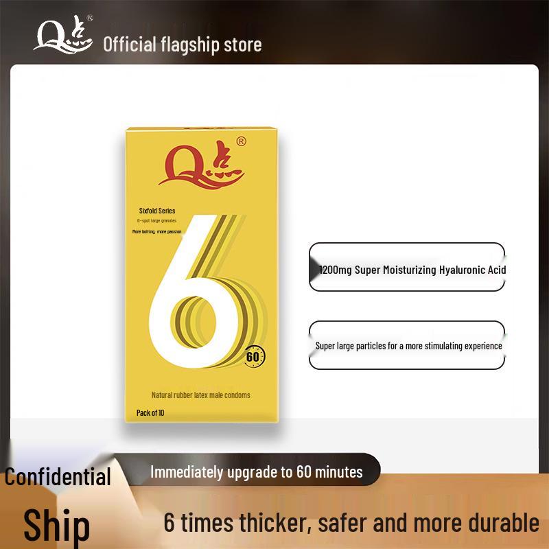 Q-Point Ultra-Thin Ribbed Large Particle Long-Lasting Safety Condoms, Adult Intimate Products.