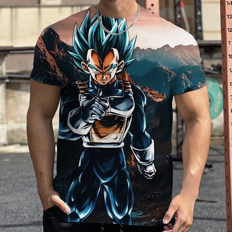 Strawberry Orange Fruit Pattern T-Shirt For Men Cake Dessert 3D Printed