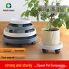 Round Movable Flower Pot Tray with Tempered Load-Bearing Wheels