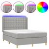 VidaXL Slat Bed Base with Mattress and LED, Upholstered Bed, Double Bed, Adult Bed for Interior Bedroom, 3139189