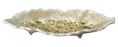 Banko Ware Glass Leaf Pattern, No. 12 Plate, 08361