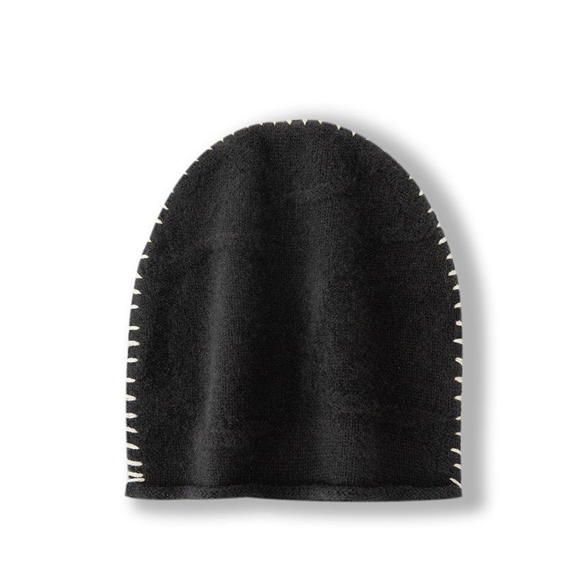 Cashmere Hat Autumn and Winter New Men's and Women's Casual Ear Hat Cable Fashion Knitted Baotou Hat