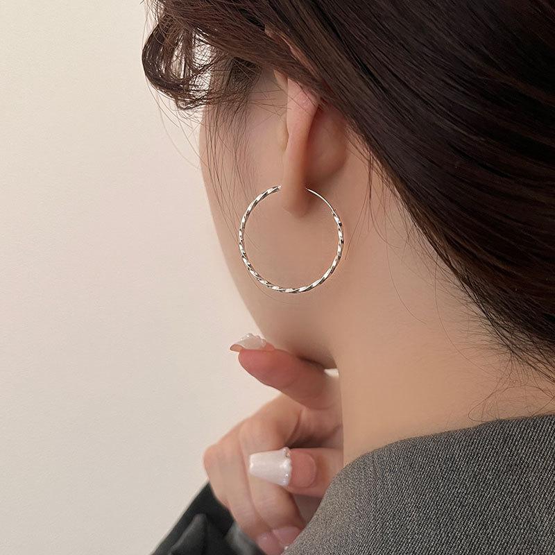 Twist Earrings Large Ear Buckle Style Earrings Cold Style Simple Design Earrings for Women