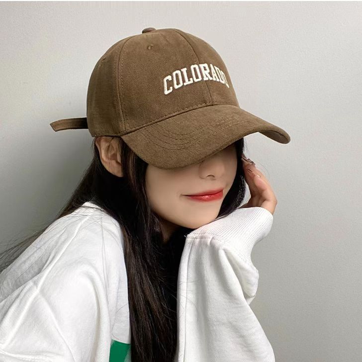 Hat female autumn and winter couple street letter embroidery baseball cap cap male