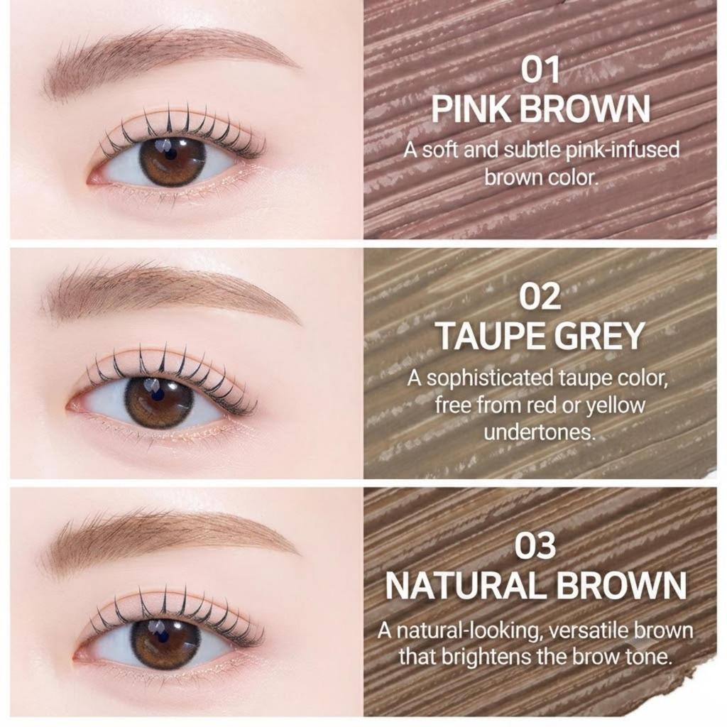 PLAY 101 by ETUDE Soft Browcara #01 Pink Brown 4.5g (DAISO Korea)