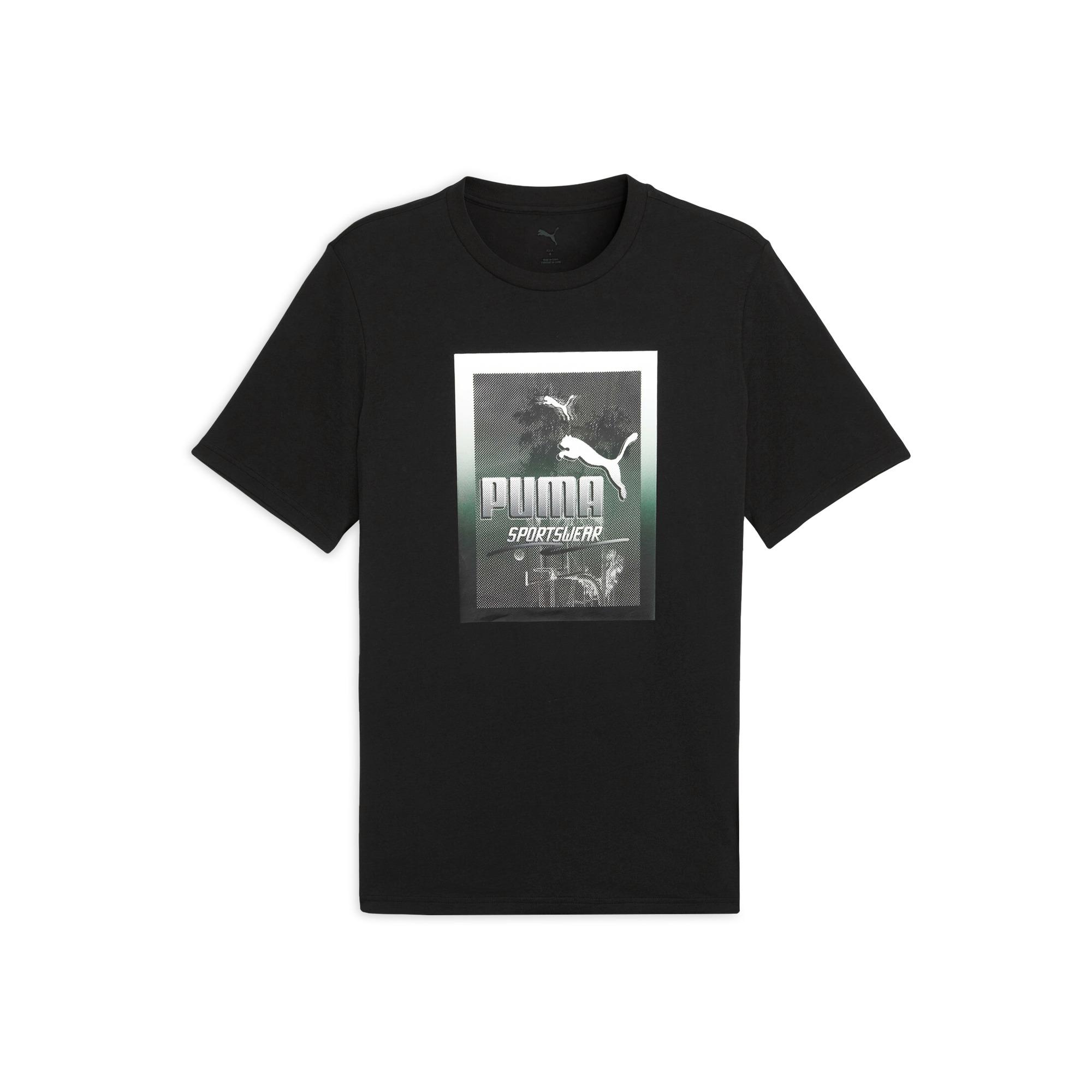 

Новая мужская футболка PUMA Basic GRAPHICS Черная 01 690666-01 M (175/96A)